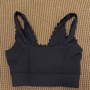 IVL Scalloped Edge Black Sports bra size 6
